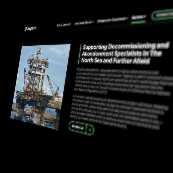 Oil rig decommissioning from Separo's website